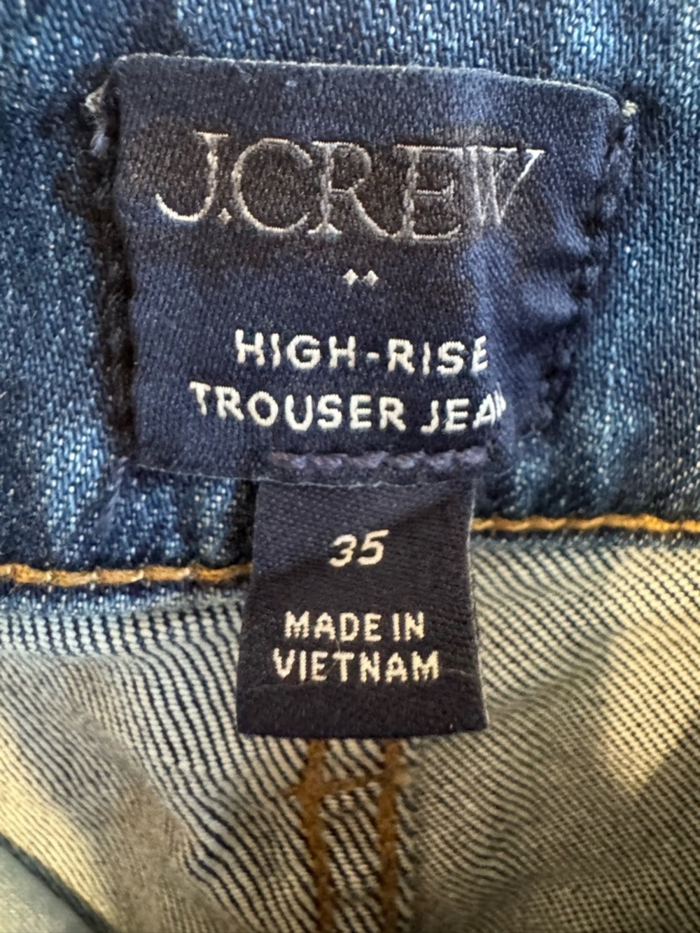 J.Crew Factory High-Rise Wide-Leg Jean in All-Day Stretch in Surf Shore Size 35 - Picture 5 of 5
